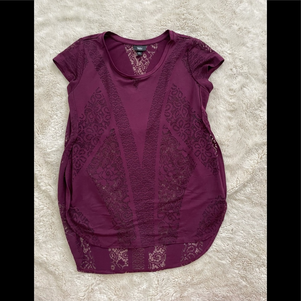 Mossimo Target - Purple Laser Cut Design T-shirt